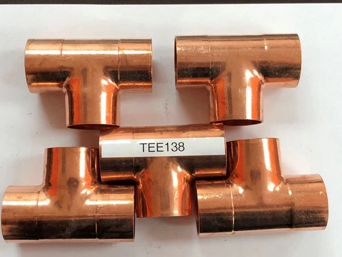 s-l500-171.webp COPPER TEE 1 3/8" INDUSTRY OD SIZE 5 PC - Image 1