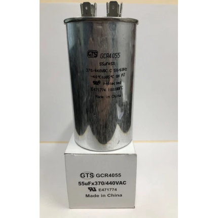 RUN CAPACITOR ROUND  55X370/440 GCR4055