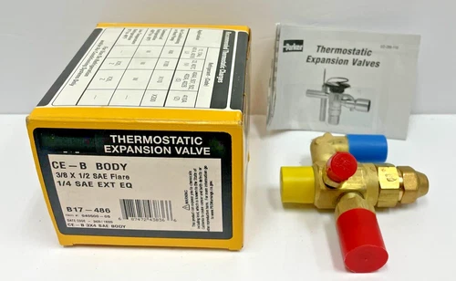 s-l500-389.webp PARKER THERMOSTATIC EXPANSION VALVE 040500-05 CE-BODY 3/8 X 1/2 SAE - Image 1