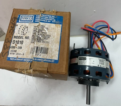 s-l500-459.webp D1010 Fasco Motor 1/8-1/12-1/15HP 1050RPM 5 115V DS 1 Phase 3 Speed - Image 1