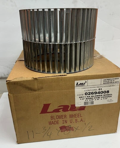 s-l500-545.webp Lau 02694008 Blower Wheel 11-3/4"H x 8"W 1/2" Bore Clockwise - Image 1
