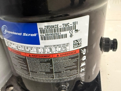 Copeland Scroll Compressor model number ZB56KCE-TWC-551 - Image 3