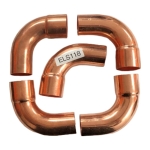 1-1/8" OD Copper Street 90° Elbow (C x Ftg), ACR, Pack of 5