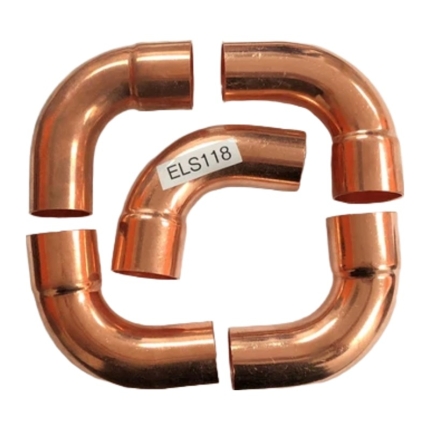 1-1/8" OD Copper Street 90° Elbow (C x Ftg), ACR, Pack of 5