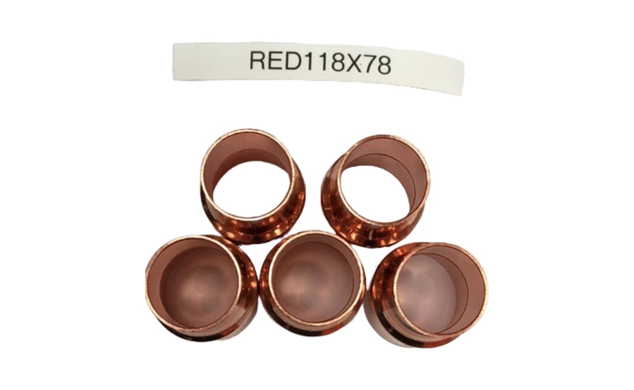 1-1/8" x 7/8" OD Copper Reducer, ACR, Pack of 10