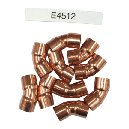 1/2" OD Copper 45° Elbow, ACR, Pack of 10