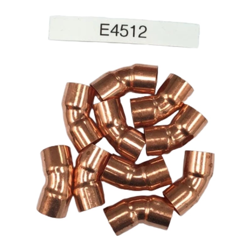1/2" OD Copper 45° Elbow, ACR, Pack of 10 1/2" OD Copper 45° Elbow, ACR, Pack of 10