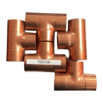 1-5/8" OD Copper Tee, ACR, Pack of 5