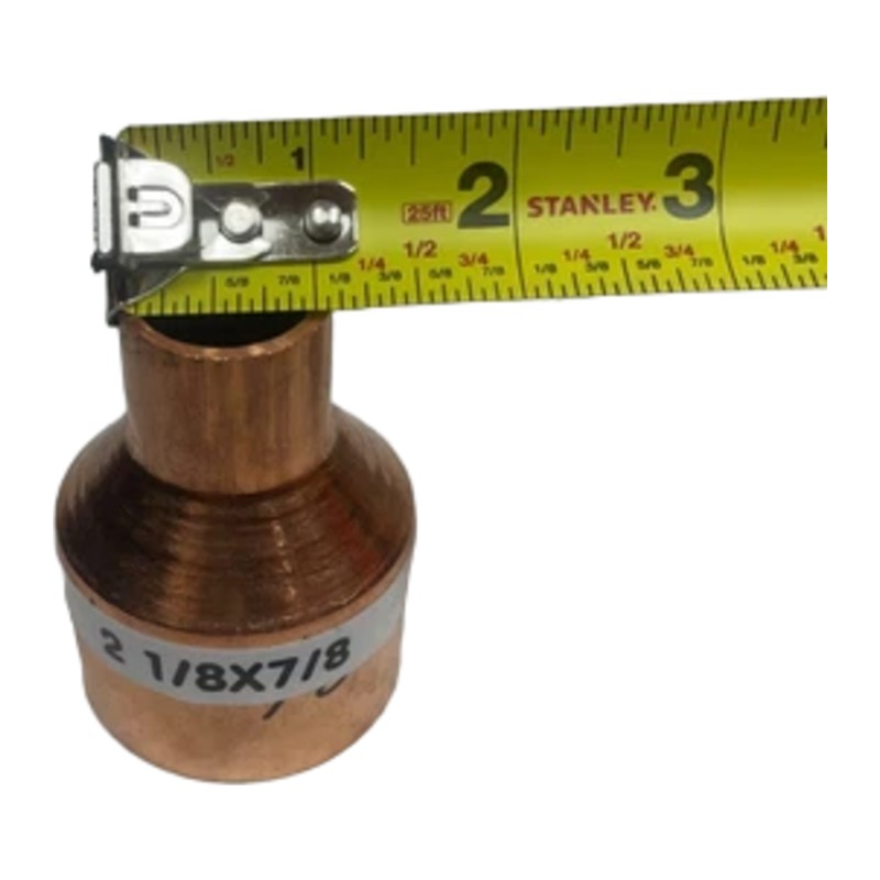 2-1/8" x 7/8" OD Copper Reducing Coupling, ACR 2-1/8" x 7/8" OD Copper Reducing Coupling, ACR