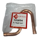 3/4" OD Copper P-Trap, ACR