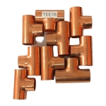 7/8" OD Copper Tee, ACR, Pack of 10