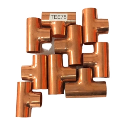 7/8" OD Copper Tee, ACR, Pack of 10