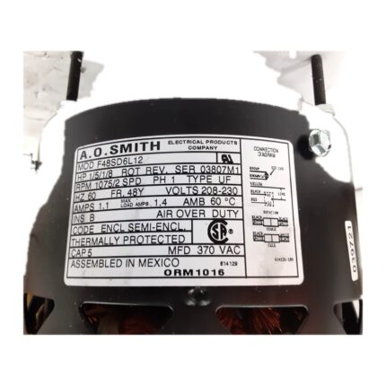A.O. Smith ORM1016 Condenser Fan Motor view 2