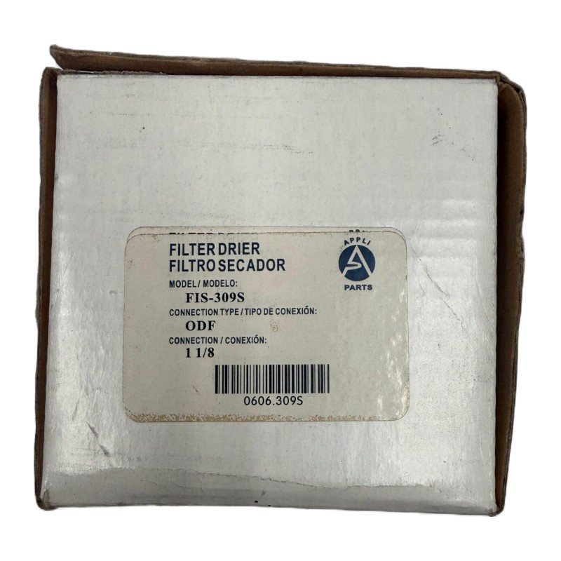 Appli Parts FIS-309S Liquid Line Filter Drier, 1-1/8" ODF solder, 30 cu. in. Appli Parts FIS-309S Liquid Line Filter Drier, 1-1/8" ODF solder, 30 cu. in.