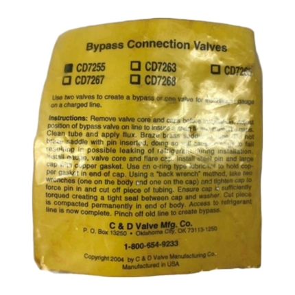 C&D Valve CD7255 Bypass Connection Valve