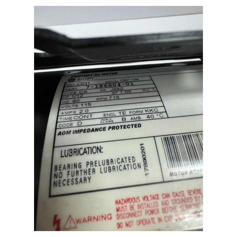 Century C031 OEM Replacement Motor (Nesbitt), 1/12 HP, 900 RPM Century C031 OEM Replacement Motor (Nesbitt), 1/12 HP, 900 RPM