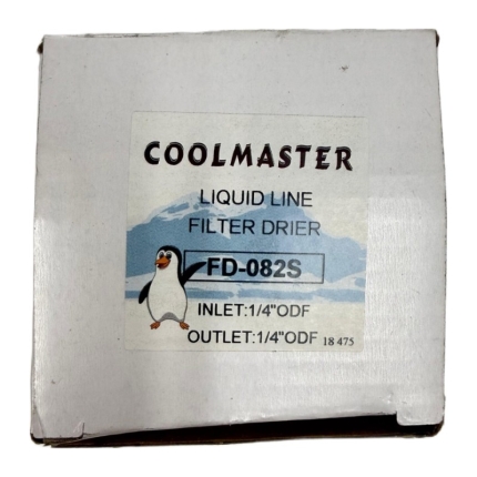 Coolmaster FD-082S Liquid Line Filter Drier, 1/4" ODF solder, 8 cu. in.
