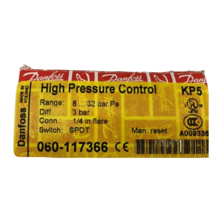 Danfoss KP5 060-117366 High Pressure Control, Manual Reset