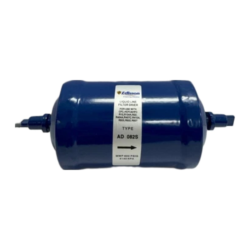 Edisson AD082S Liquid Line Filter Drier, 1/4" ODF solder, 8 cu. in. Edisson AD082S Liquid Line Filter Drier, 1/4" ODF solder, 8 cu. in.