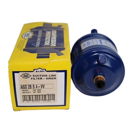 Emerson (Alco) ASD-28S4-W Suction Line Filter Drier, 1/2" ODF solder (sweat), 28 cu. in.
