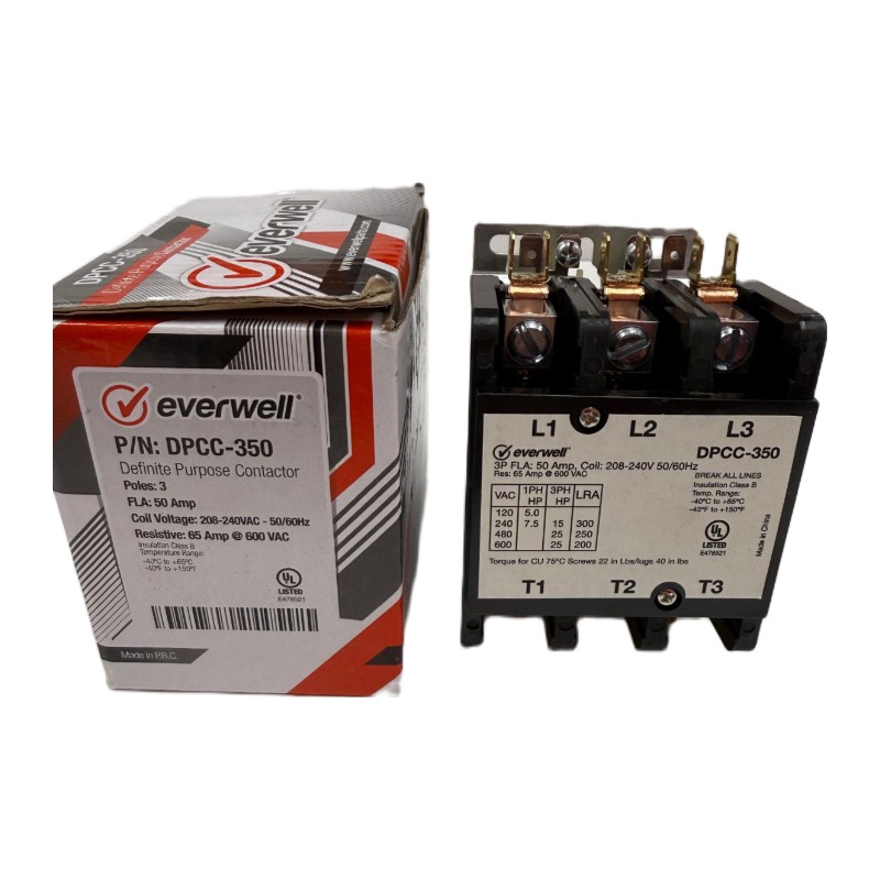 Everwell DPCC-350 Definite Purpose Contactor Everwell DPCC-350 Definite Purpose Contactor