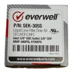 Everwell SEK-305S Liquid Line Filter Drier, 5/8" ODF solder, 30 cu. in.