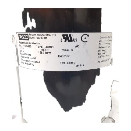Fasco D0346 Single-Phase OEM Replacement Blower Motor view 2