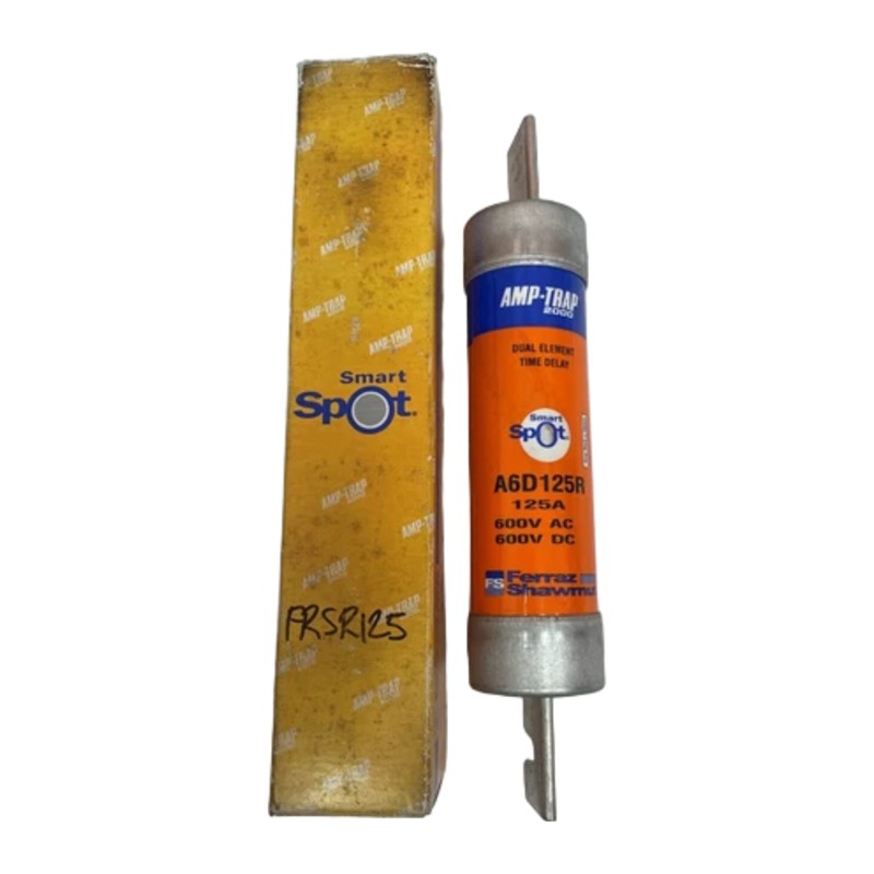 Ferraz Shawmut Amp-Trap 2000 A6D125R Dual Element Time Delay Fuse, 125A, 600V Ferraz Shawmut Amp-Trap 2000 A6D125R Dual Element Time Delay Fuse, 125A, 600V