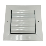 GTI CL1M0606 1-Way Ceiling Supply Register, White, 6" x 6"