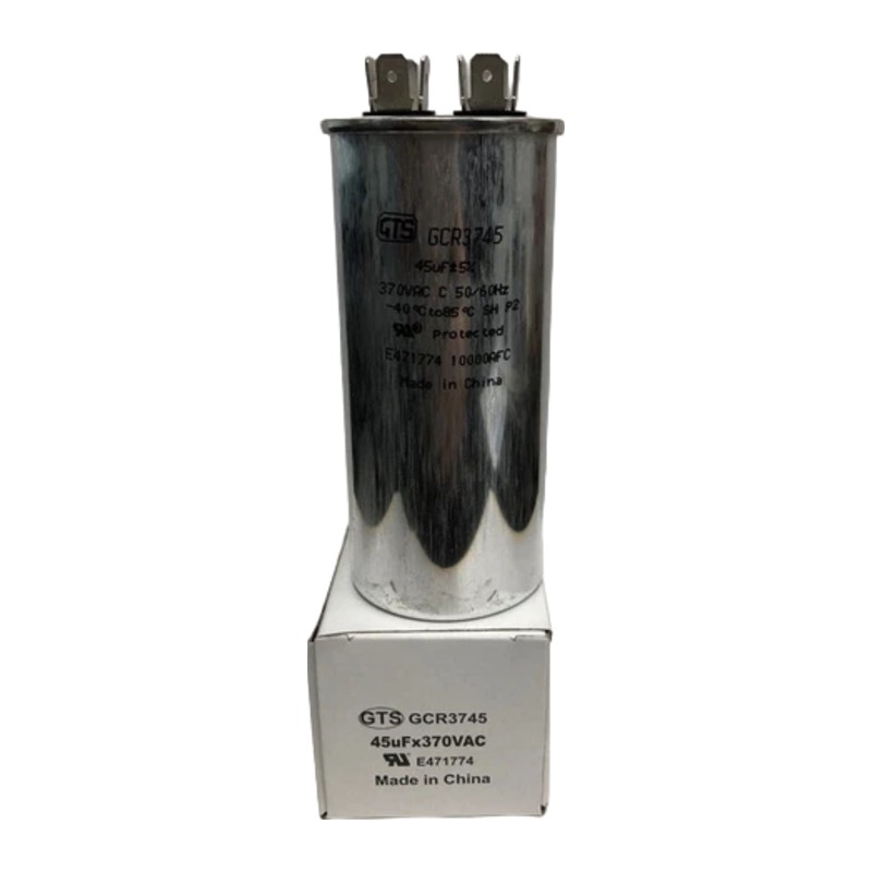 GTS GCR3745 Run Capacitor, 45 MFD (uF), 370/440 VAC, Round GTS GCR3745 Run Capacitor, 45 MFD (uF), 370/440 VAC, Round