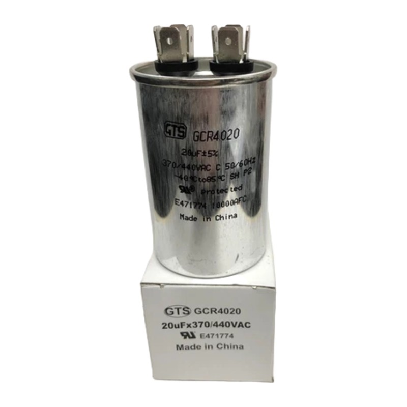 GTS GCR4020 Run Capacitor, 20 MFD (uF), 370/440 VAC, Round GTS GCR4020 Run Capacitor, 20 MFD (uF), 370/440 VAC, Round