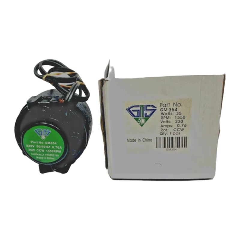 GTS GM 354 Cast Unit Bearing Fan Motor, 50W, 230V GTS GM 354 Cast Unit Bearing Fan Motor, 50W, 230V