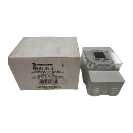 Intermatic FM1D20A-120-JS Electric Time Switch, 24 Hr / 7 Day, 120V