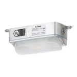 Kason 11808NMA100 LED Light Fixture for Walk-Ins, 120V, 12W, 4000K, Angled