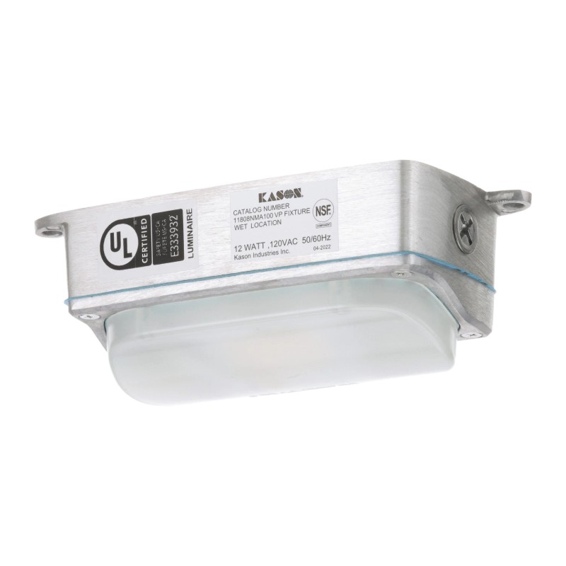 Kason 11808NMA100 LED Light Fixture for Walk-Ins, 120V, 12W, 4000K, Angled Kason 11808NMA100 LED Light Fixture for Walk-Ins, 120V, 12W, 4000K, Angled