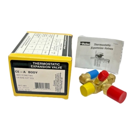 Parker CE-A 040500-04 Thermostatic Expansion Valve, 3/8" x 1/2" SAE Flare