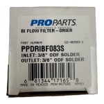 ProParts PPDRBF083S Bi-Flow Filter Drier, 3/8" ODF solder, 8 cu. in.