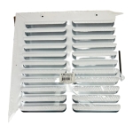 TRUaire 401M 1-Way Curved Blade Supply Register, White, 10" x 10"