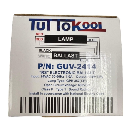 TuttoKool GUV-2414 Air Purifier with UV Lamp