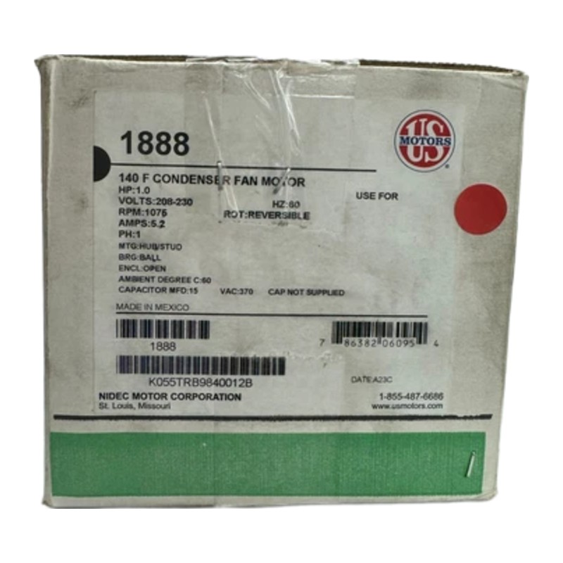 US Motors 1888 PSC Condenser Fan Motor US Motors 1888 PSC Condenser Fan Motor