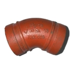 Victaulic No. 003 2-1/2" Grooved 45 Degree Elbow, Galvanized